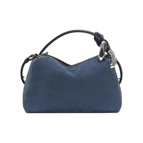 JW Anderson Full Рельефная кожа голени Сумка через плечо Сумка Женская Морской синий