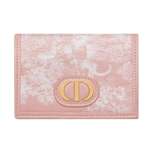 DIOR 30 Montaigne Жаккардовая ткань Кошелек Женские Розовый