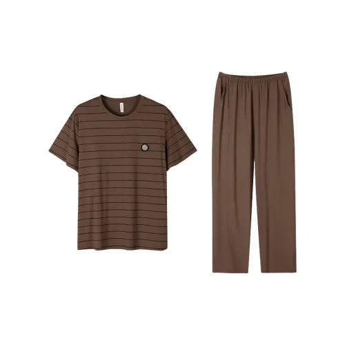 Follow The United States Пижамный комплект Мужской Ancient Коричневый