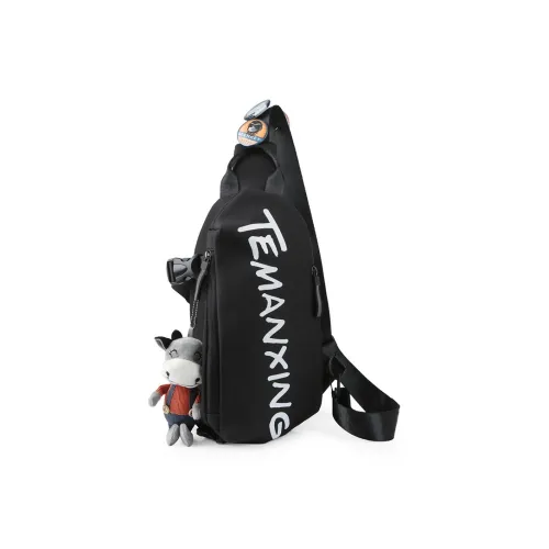 GEERDUN Oxford Sling Bag Standard Unisex Black White GEERDUN Оксфорд Слинг Сумка Стандартная Унисекс Черный Белый