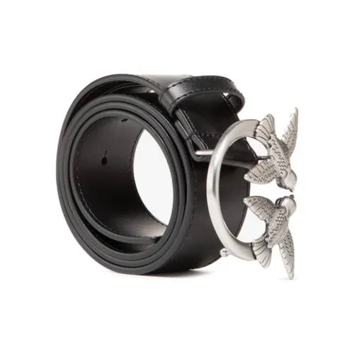 PINKO Значок Детали Кожаные ремни Женские Черный Ширина 4CM