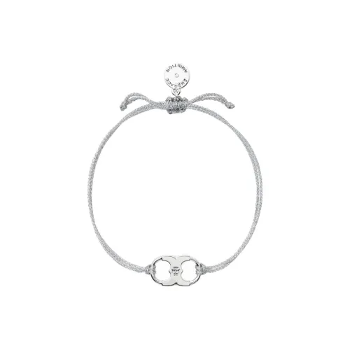 TORY BURCH Латунь Ткань Браслеты Женские Серебристый
