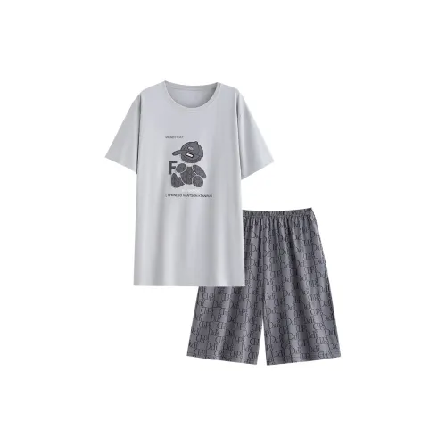 Follow The United States Пижамный комплект Мужской Серый