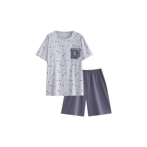 Follow The United States Пижамный комплект Мужской Серый