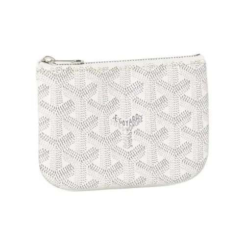 GOYARD Холст Телячья кожа Key Pouch Нано Унисекс Белый