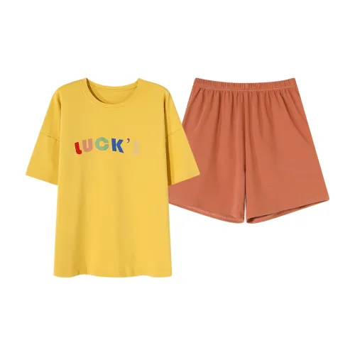 JinShaLa Pajama Комплект Женский Желтый