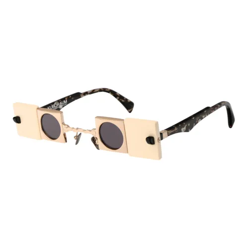 KUBORAUM Круглые Солнцезащитные Очки Женские Золотые