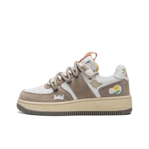 Кроссовки для скейтбординга KAPPA Low Top Зимние Белые/Оксфорд Коричневые Женские