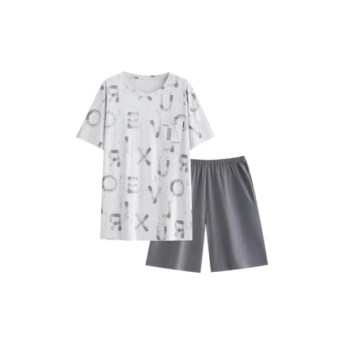 Follow The United States Пижамный комплект Мужской Серый