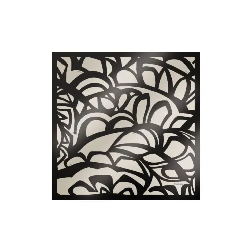 MaxMara Шелковые шарфы Женские Айвори Белый Черный