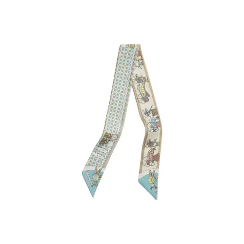 HERMES Шелковые шарфы Женские Бежевый