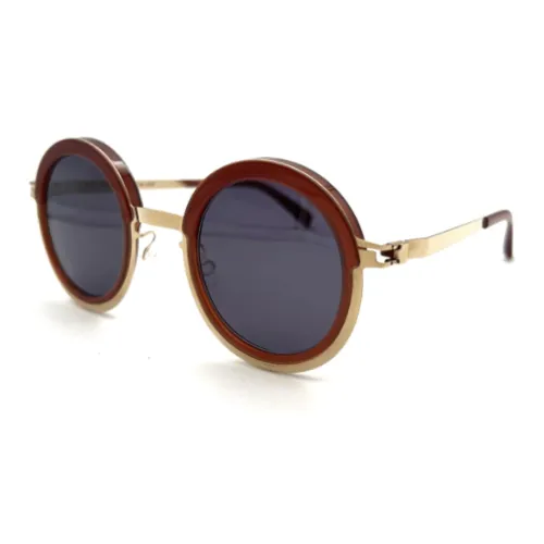 MYKITA Металлический Ацетат Круглые Солнцезащитные Очки Унисекс Красный