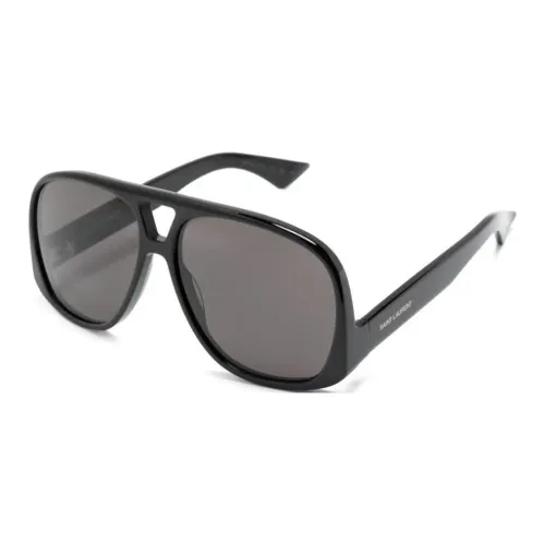 SAINT LAURENT Ацетат Aviator Солнцезащитные очки Женские Черный