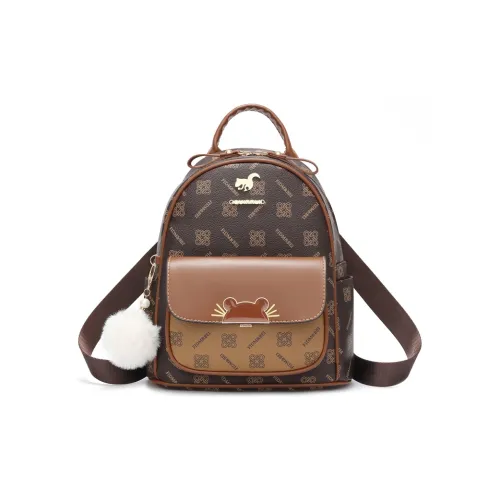 Weymond ПУ (полиуретан) Портативный Рюкзак на одно плечо Женские Кофе Хаки