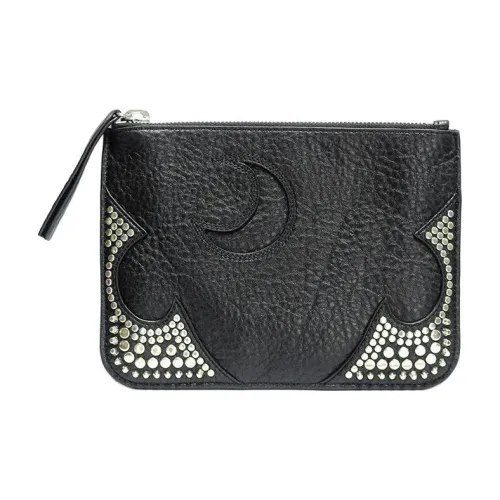 Alexander McQueen Клатч из коровьей кожи средний унисекс черный