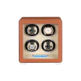 (Улучшенный отпечаток пальца замок) Черный микрофибра кожа + сенсорный экран [четыре слота для часов]