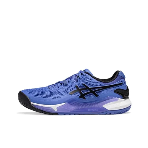 Asics Gel Resolution 9 Low Топ Теннисные Кроссовки Мужские Фиолетовые Черные