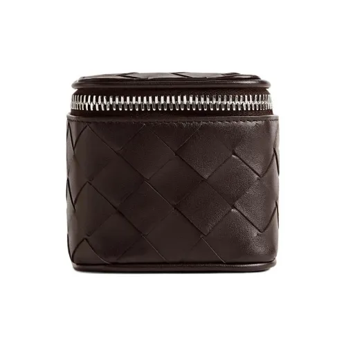 Bottega Veneta Коробка для часов из коровьей кожи мужская шоколадно-коричневый цвет