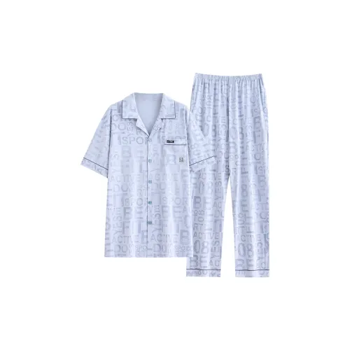 Пижамный комплект Follow The United States для мужчин фиолетовый и синий