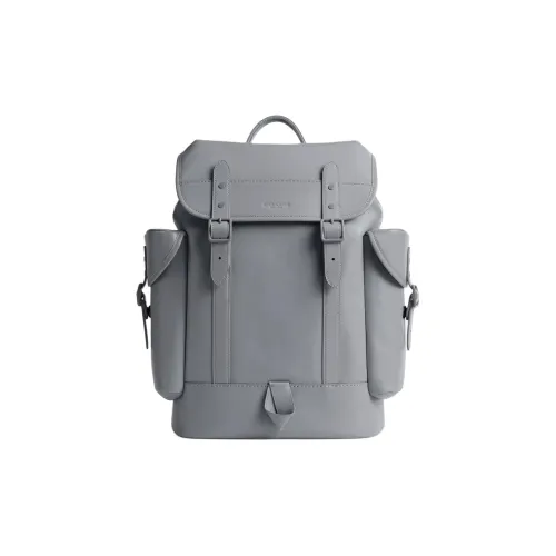 COACH Hitch Утонченный Телячья кожа Рюкзак Большой Мужской Серый Синий