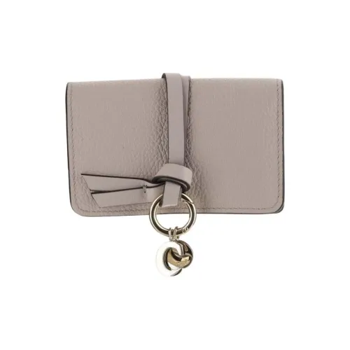 Chloe Кожа Держатель для карт кошелек Женские Светлый Умбра