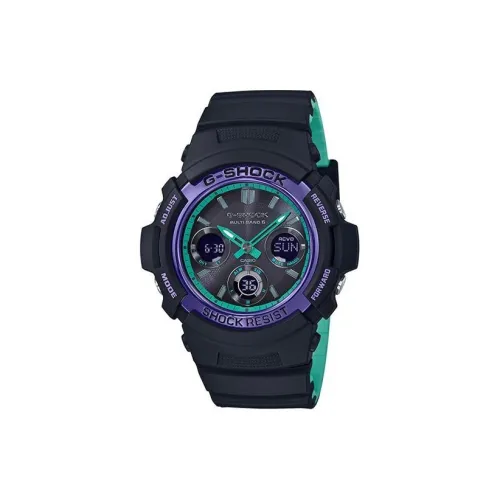 CASIO Солнечный Кварцевый Механизм Смольный Ремешок Часы 52*46,4*14,9 мм Унисекс Черный Циферблат