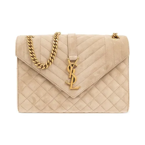SAINT LAURENT CASSANDRA Телячья кожа Сумка через плечо Сумка на плечо Женская Матовая Золотая