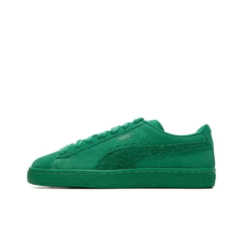 PUMA Suede Амортизация Износостойкие Низкие Кроссовки для Скейтбординга Унисекс Зеленые