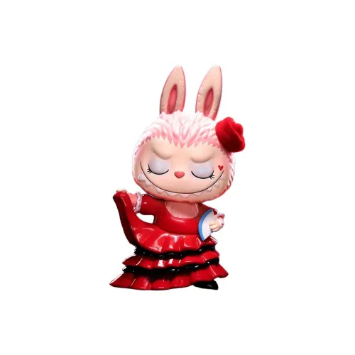 POP MART THE MONSTERS LABUBU Flamenco, Прозрачный Слепой Бокс На Карточке, 9,5 См