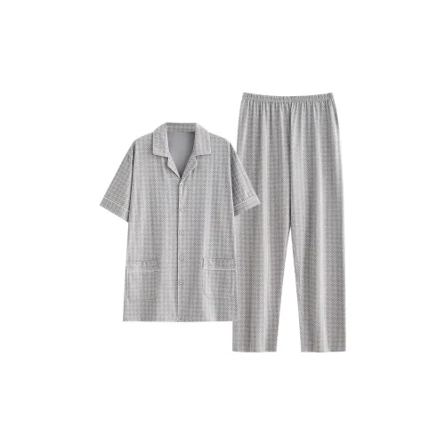 Follow The United States Пижамный комплект Мужской Серебряный Морозный Серый