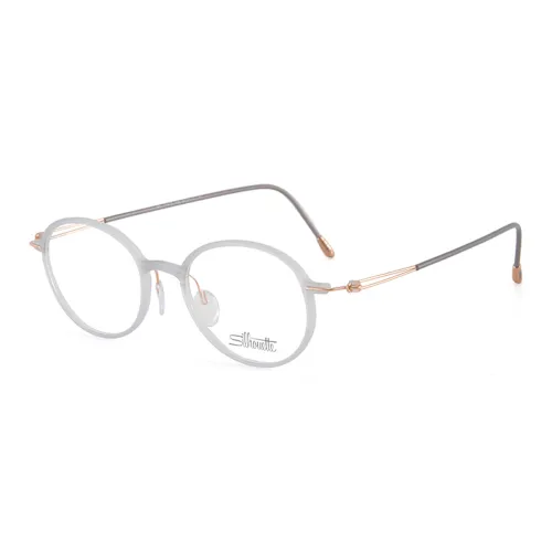 SILHOUETTE Round Eyeglass Frames Unisex White