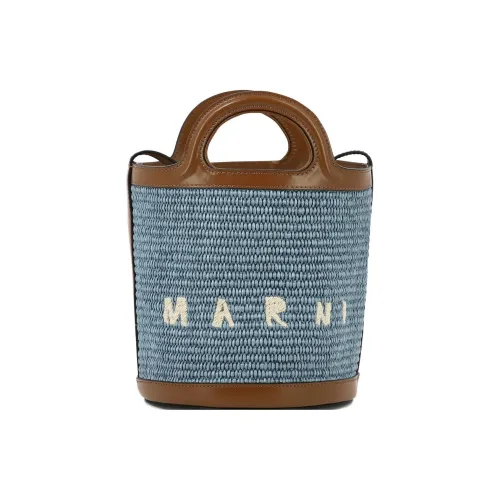 MARNI Cotton с полиамидной ведрообразной сумкой портативная сумка через плечо женская синяя