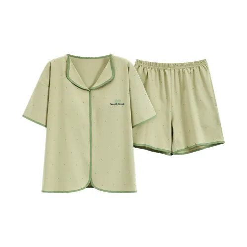 The Story Of The Flower Season Пижамный комплект Женские Зеленый