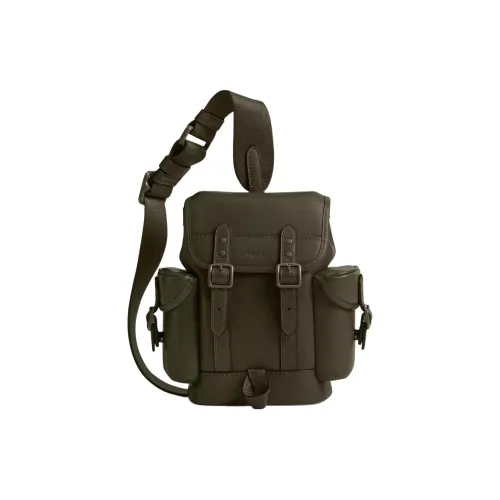 COACH Hitch Утонченный Телячья кожа Сумка через плечо Мини Мужской Армейский зеленый