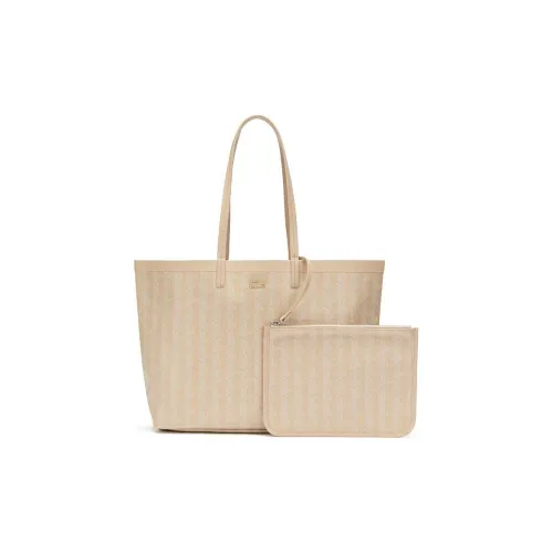 Сумка Tote из ПВХ Сумка для покупок Сумка через плечо Сумка Большая Женская Хаки Коллаборация LACOSTE