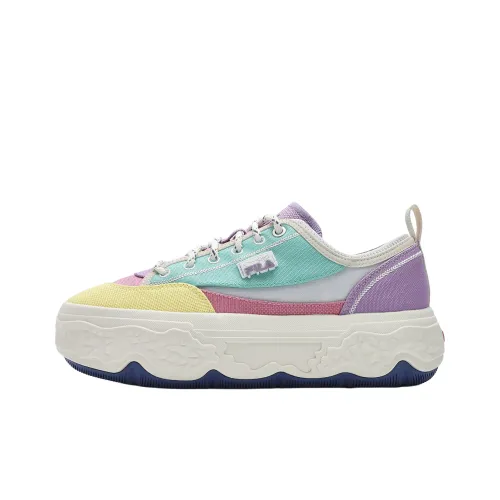 FILA Rock Canvas Shoes Low Top Jade Sandalwood Green/Canary Gold Women's