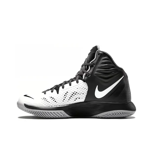 Nike ZOOM HYPERFUSE Slip-Resistant MID Топ Винтажные Баскетбольные Кроссовки Мужские Черно-Белые