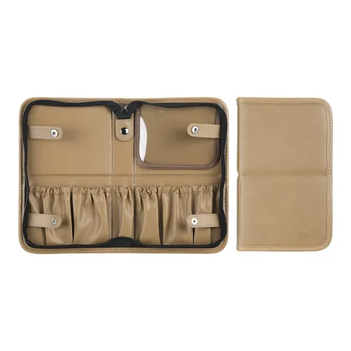 MSQ Makeup Brush Хранение Мешок Самостоятельная Подставка Большая Емкость Портативный Карман Коричневый