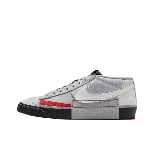 Nike Blazer Pro Club Аbrasion Resistant Дышащий Низкий Топ Скейтбординг Мужские Серый Белый