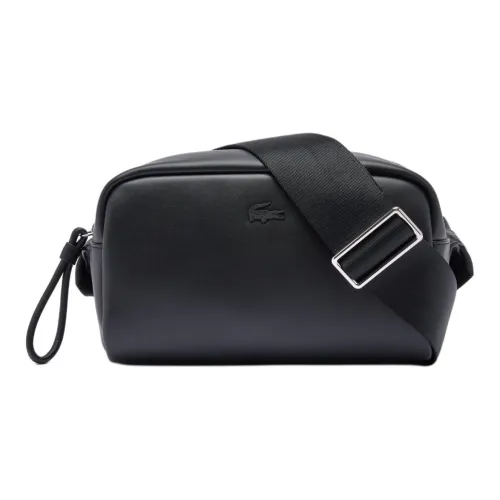 LACOSTE Сумка через плечо из коровьей кожи унисекс черная
