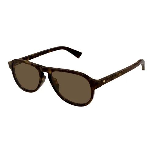 Bottega Veneta Ацетат OVAL SUNGLASSES Мужской Коричневый