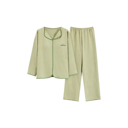The Story Of The Flower Season Пижамный комплект Женские Зеленый