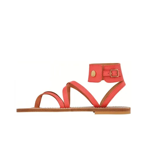 LONGCHAMP One Ремень Сандалии 1см Женские Красные