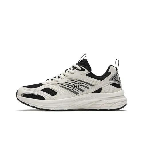 ANTA Амортизация Износостойкие Низкие Кроссовки для Бега Мужские Белые Черные