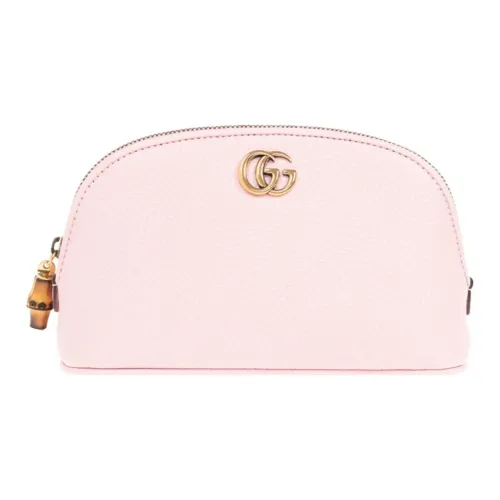 GUCCI Телячья кожа Клатч Косметичка Женская Румяно-розовый Красный