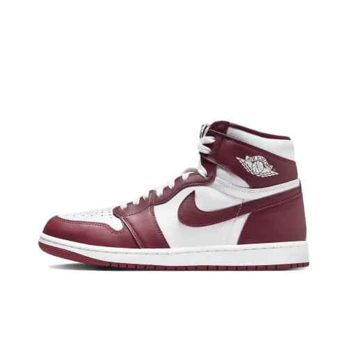Jordan Air Jordan 1 OG High Топ Винтажные баскетбольные кроссовки Унисекс Белый Красный
