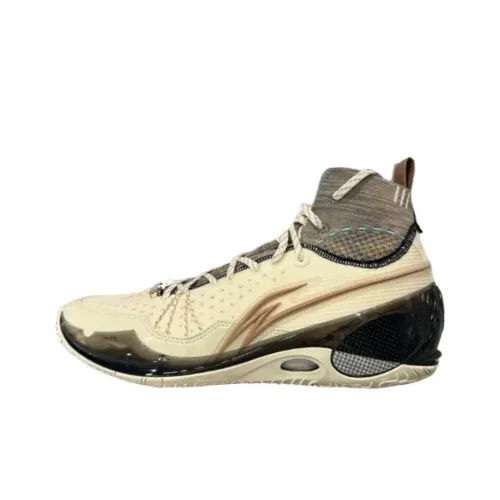 LINING Wade 808 III ULTRA V2 Амортизация Износостойкие Высокие Баскетбольные Кроссовки Мужские Черный Белый