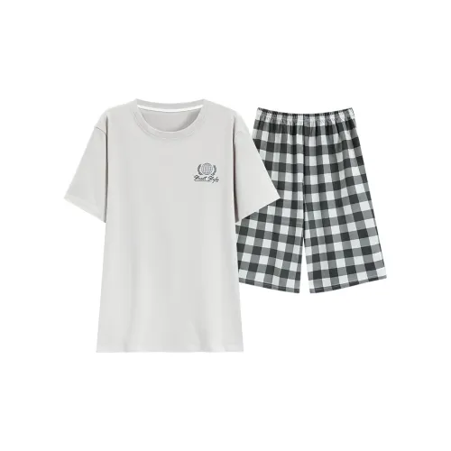 The Story Of The Flower Season Пижамный комплект Мужской Светло-Серый