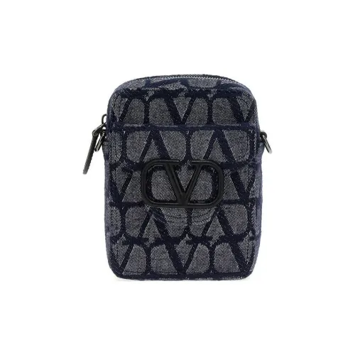 Valentino Кожа Сумка через плечо Сумка на плечо Мужская Синяя