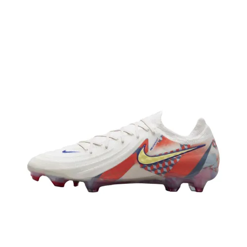 Nike Phantom GX 2 FG Твердый грунт Противоскользящие Устойчивые к истиранию Футбольные бутсы Мужские Белые